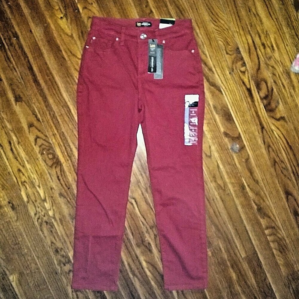 Lee Platinum Label Pants Women 4P Relaxed Fit High Rise Straight Leg Petite